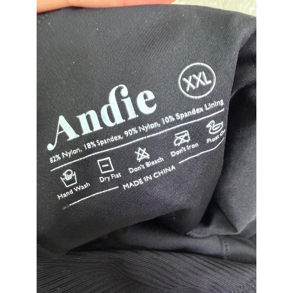 Andie The Ibiza One Piece Rib Swimsuit Black Size XXL - Picture 4 of 4